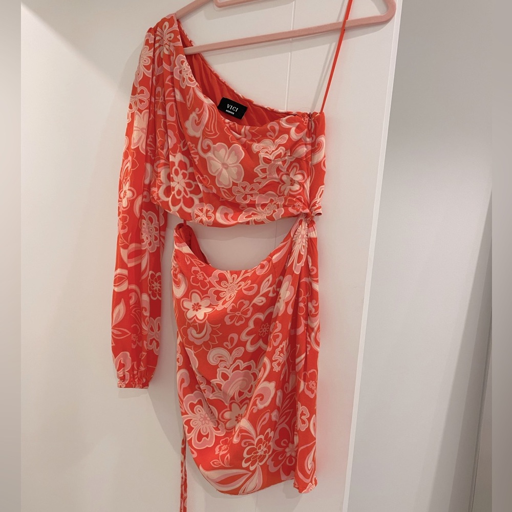 Maureena Floral Cutout Mini Dress